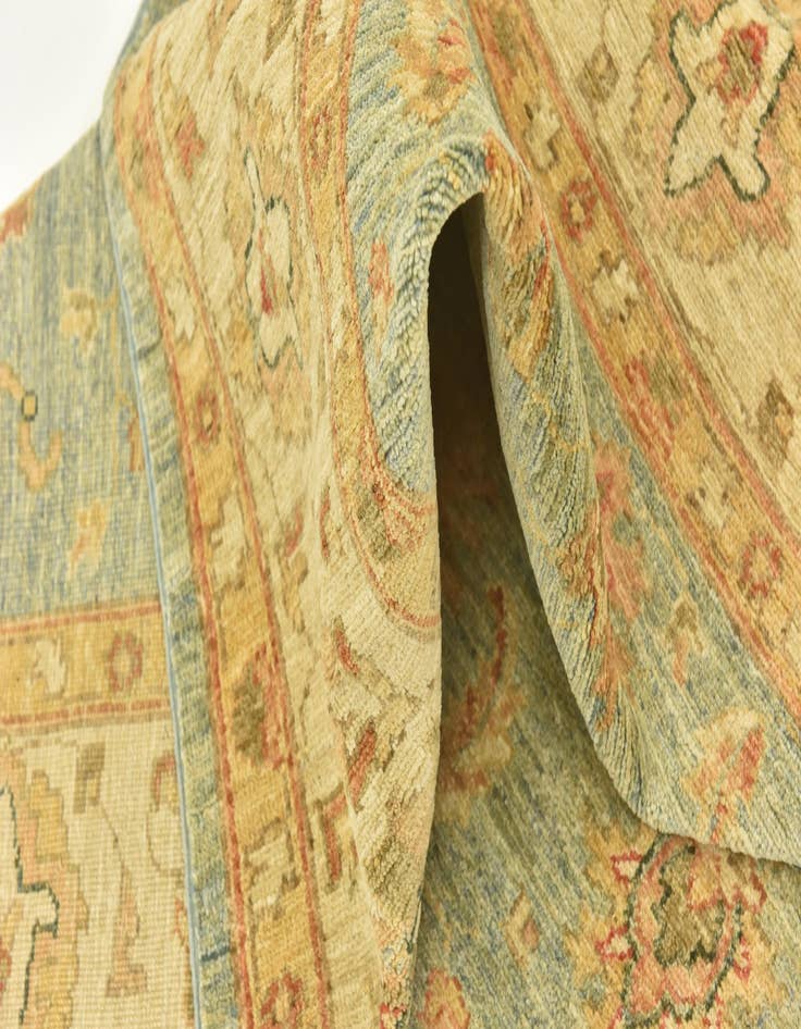 Detail image of 6' x 16'  Hand Knotted Peshawar Ziegler Runner Rug