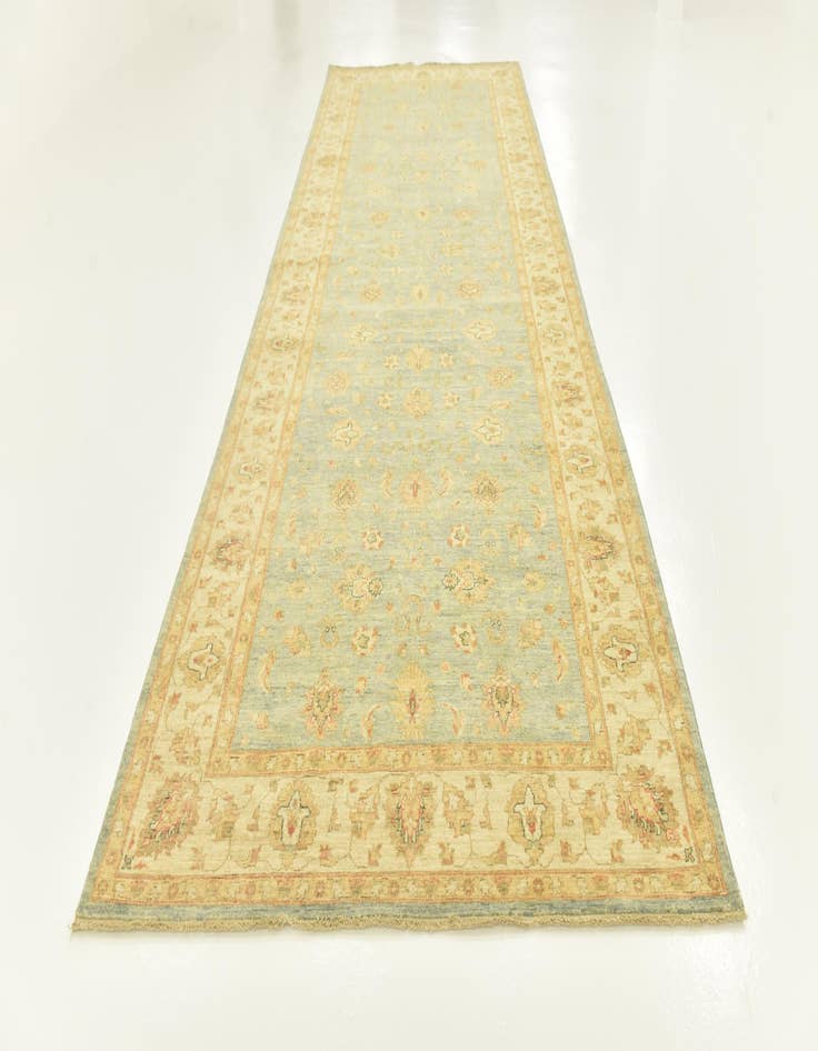 Detail image of 6' x 16'  Hand Knotted Peshawar Ziegler Runner Rug