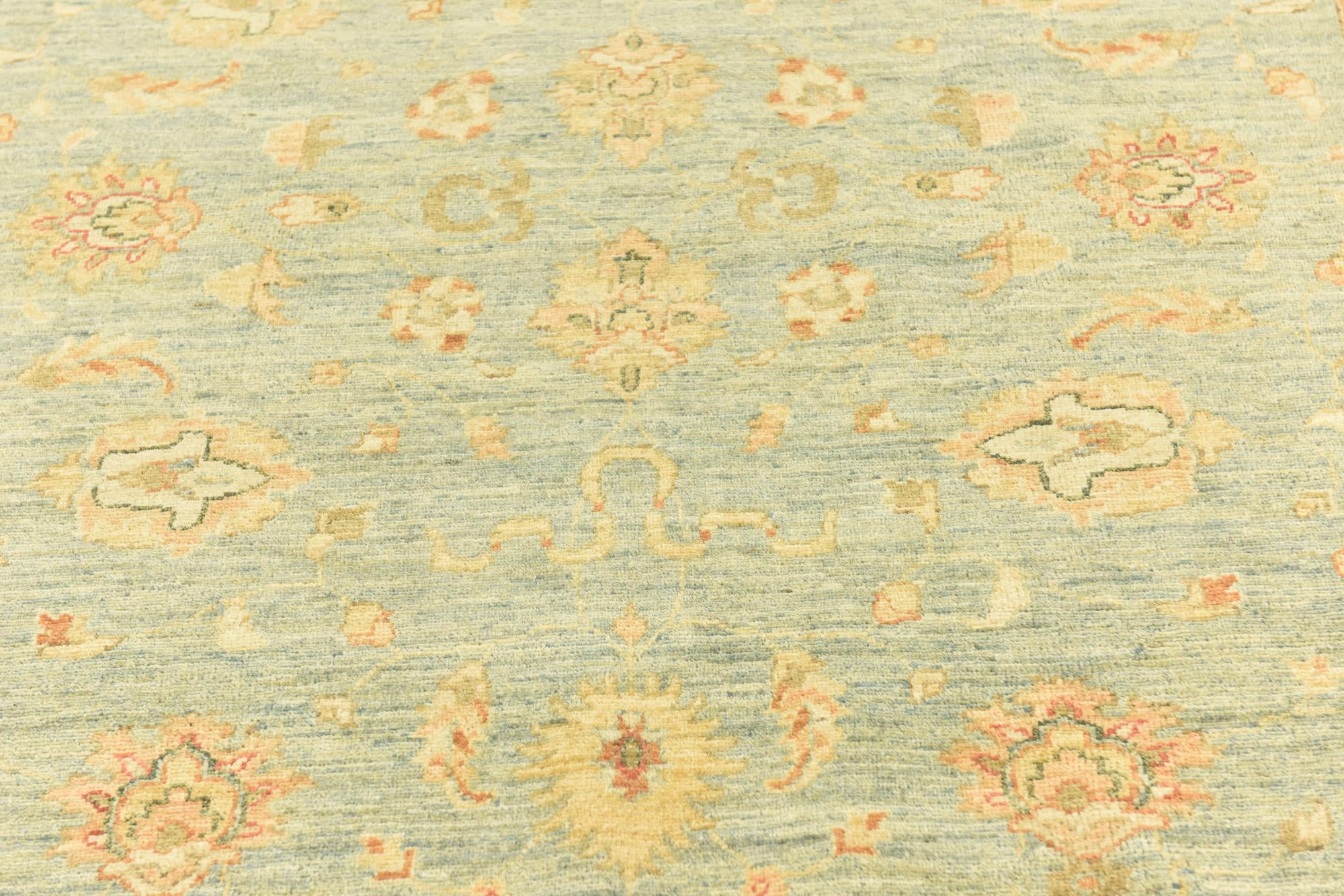 6' x 16' Hand Knotted Peshawar Ziegler Runner Rug