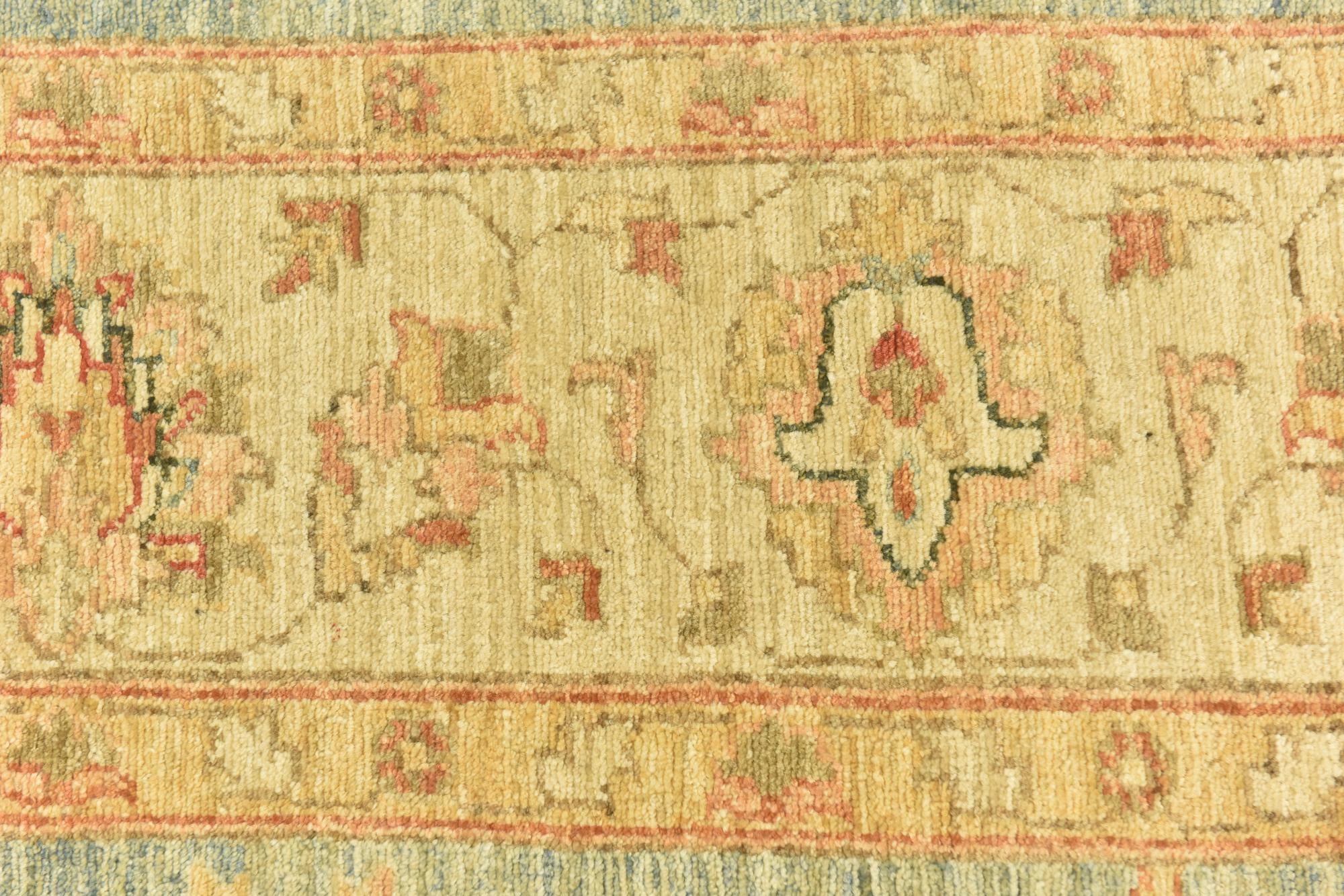 6' x 16' Hand Knotted Peshawar Ziegler Runner Rug
