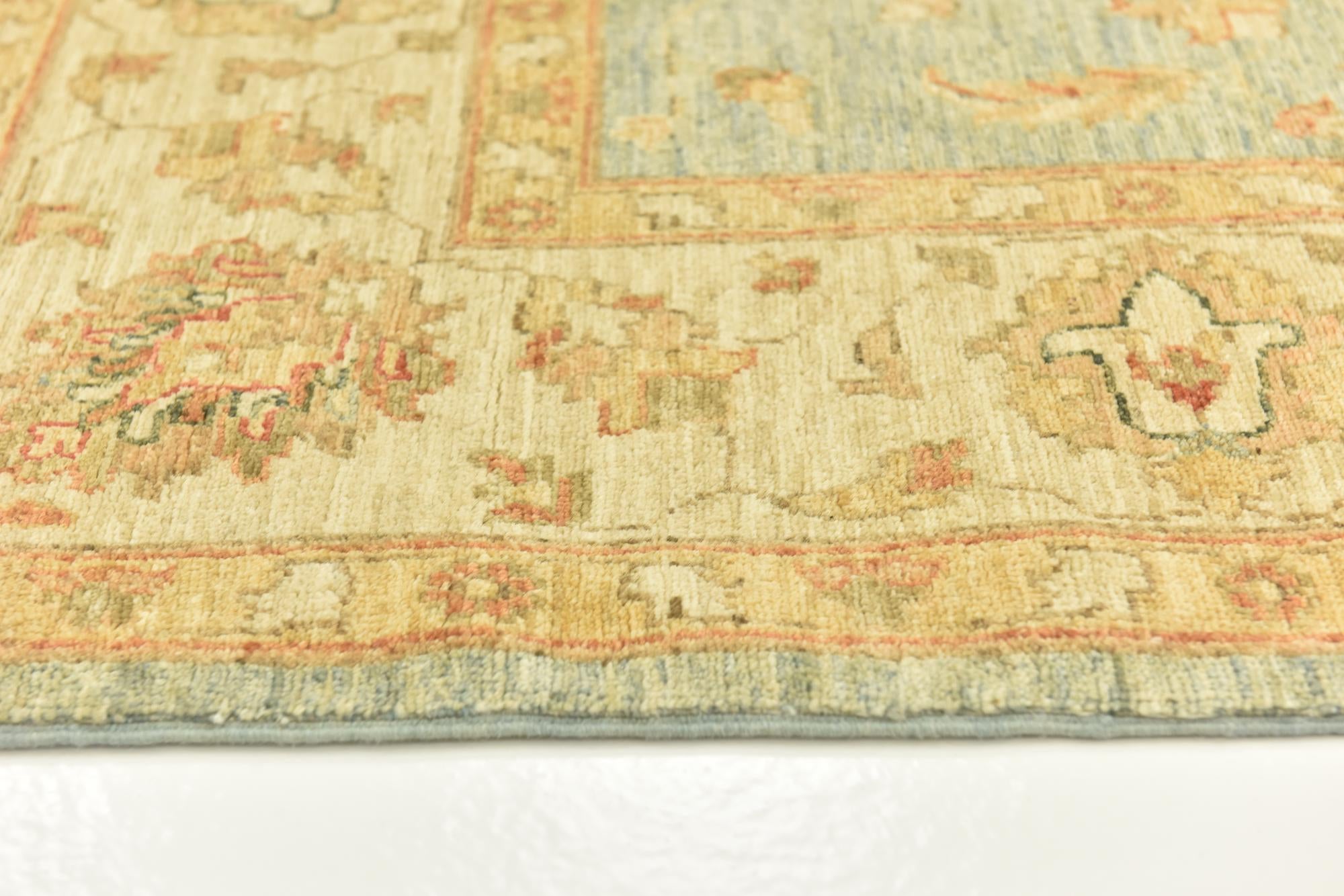 6' x 16' Hand Knotted Peshawar Ziegler Runner Rug