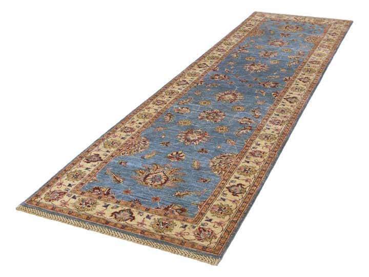 2' 9 x 10' 5 Hand Knotted Peshawar Ziegler Runner Rug