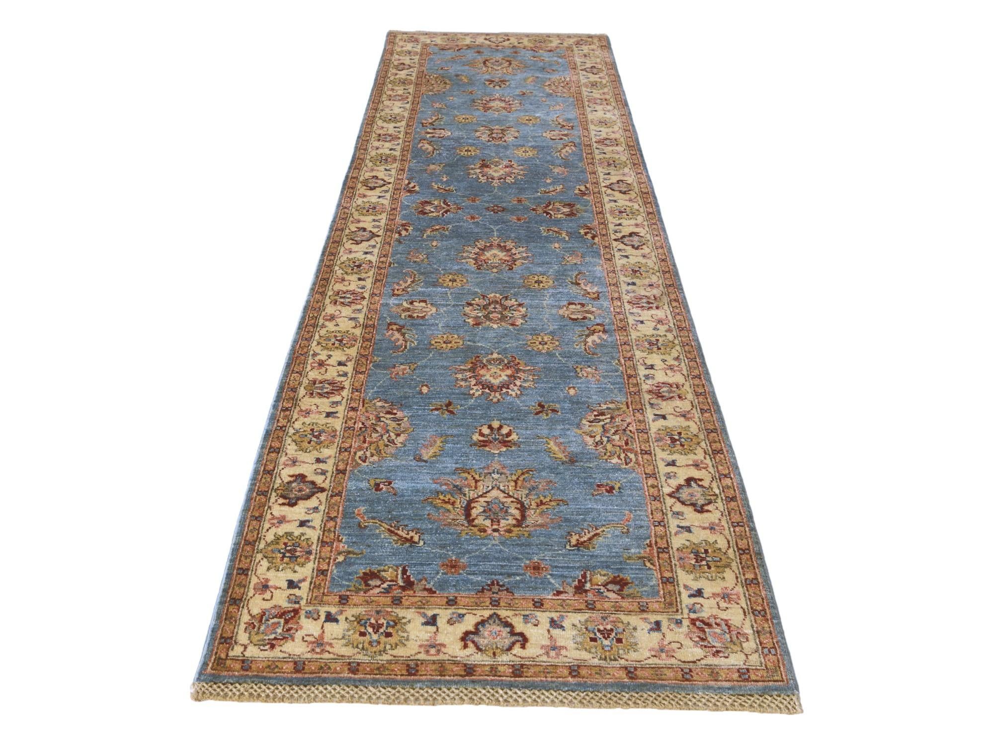 2' 9 x 10' 5 Hand Knotted Peshawar Ziegler Runner Rug