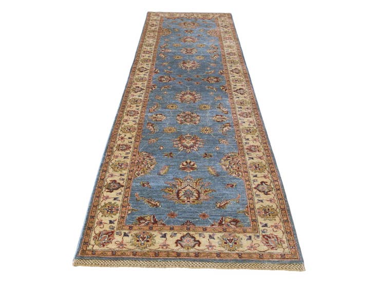 Detail image of 2' 9 x 10' 5 Hand Knotted Peshawar Ziegler Runner Rug