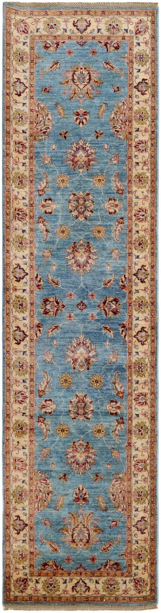 2' 9 x 10' 5 Hand Knotted Peshawar Ziegler Runner Rug