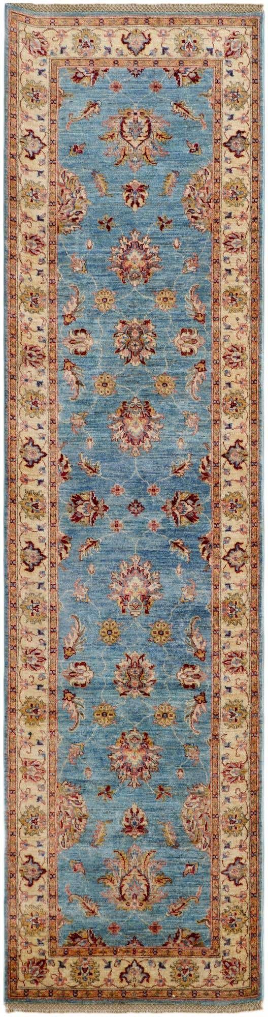 2' 9 x 10' 5 Hand Knotted Peshawar Ziegler Runner Rug