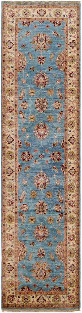 2' 9 x 10' 5 Hand Knotted Peshawar Ziegler Runner Rug
