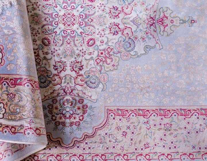 2' 7 x 9' 10 Qom Bamboo Silk Runner Rug