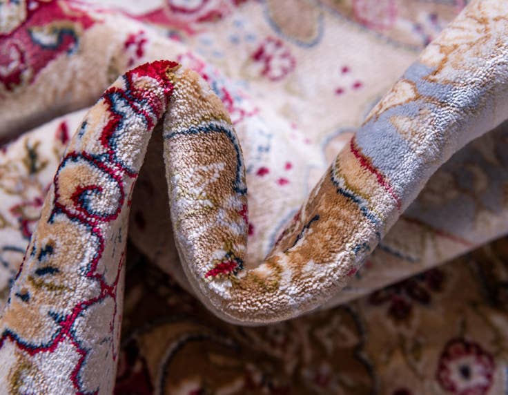 Detail image of 2' 7 x 9' 10 Qom Bamboo Silk Runner Rug