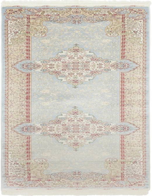 Detail image of 2' 7 x 9' 10 Qom Bamboo Silk Runner Rug