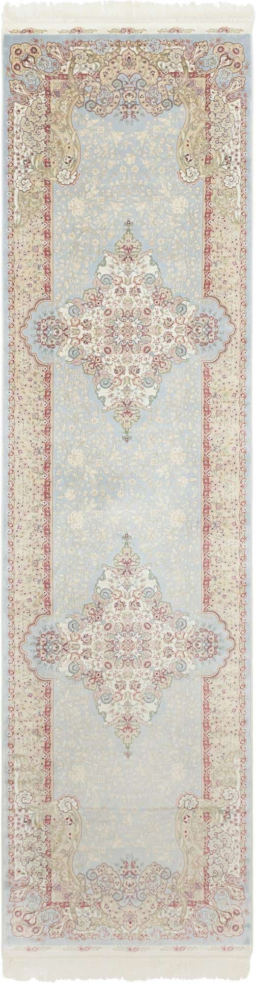 2' 7 x 9' 10 Qom Bamboo Silk Runner Rug