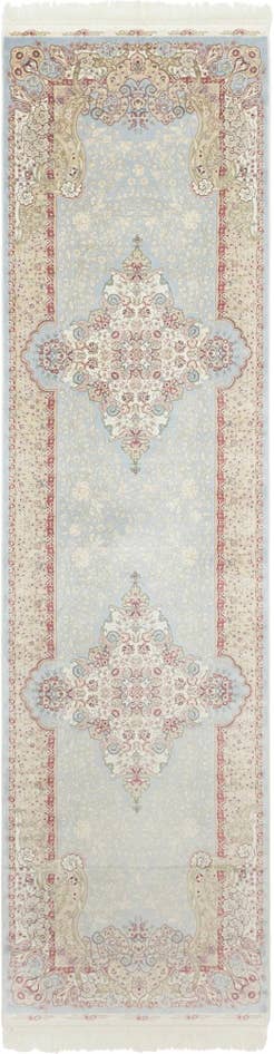 Detail image of 2' 7 x 9' 10 Qom Bamboo Silk Runner Rug