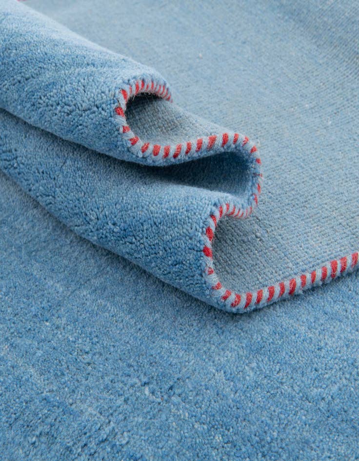 Detail image of 2' 7 x 6' 7 Solid Gabbeh Wool Runner Rug