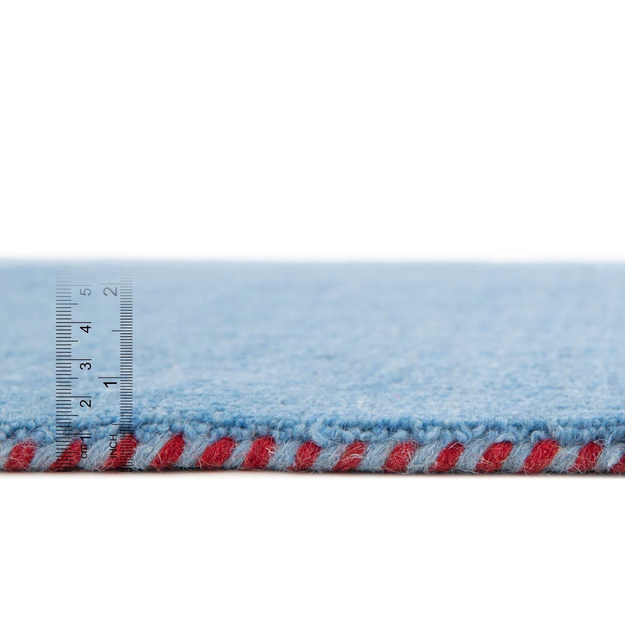 2' 7 x 16' 5 Hand Knotted Solid Gabbeh Wool Runner Rug