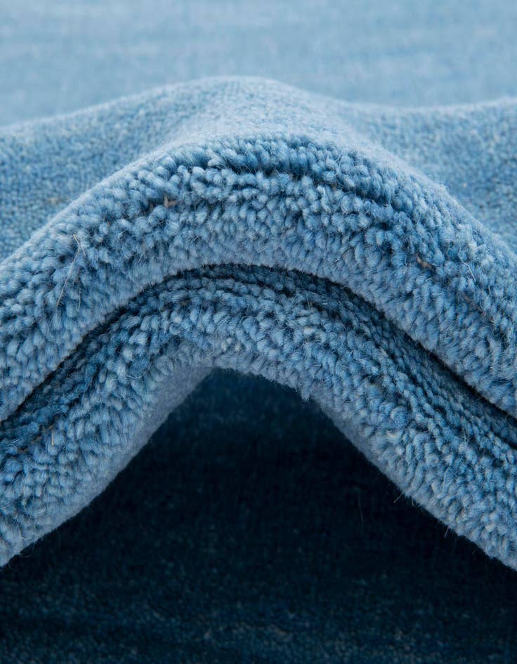 Detail image of 2' 7 x 16' 5  Hand Knotted Solid Gabbeh Wool Runner Rug