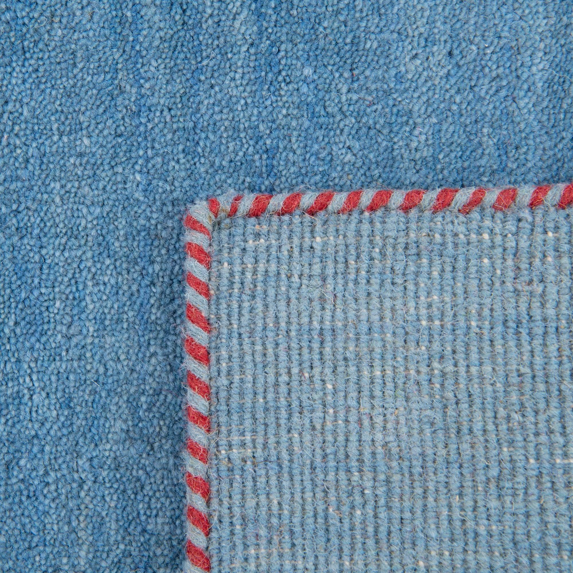 2' 7 x 16' 5 Hand Knotted Solid Gabbeh Wool Runner Rug