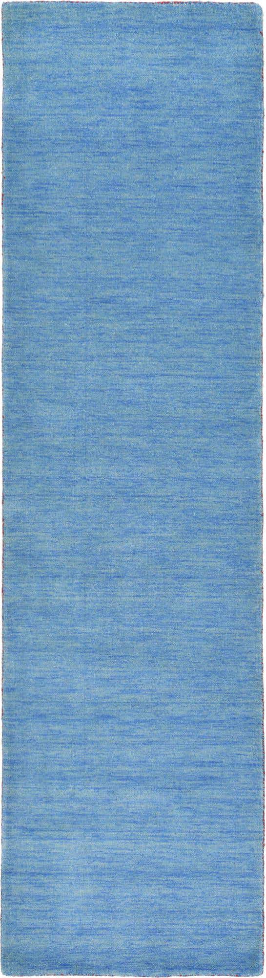 2' 7 x 9' 10 Hand Knotted Solid Gabbeh Wool Runner Rug