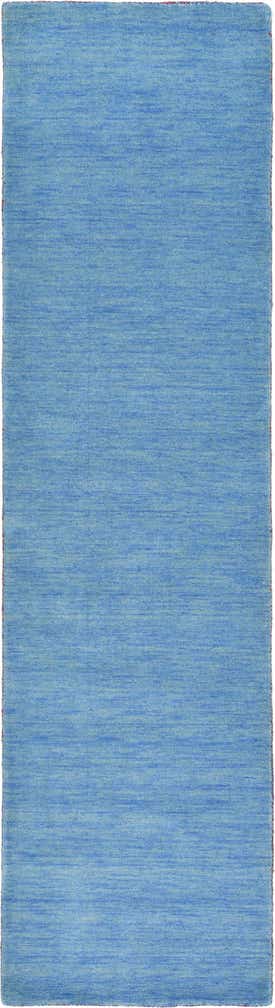 2' 7 x 9' 10 Hand Knotted Solid Gabbeh Wool Runner Rug