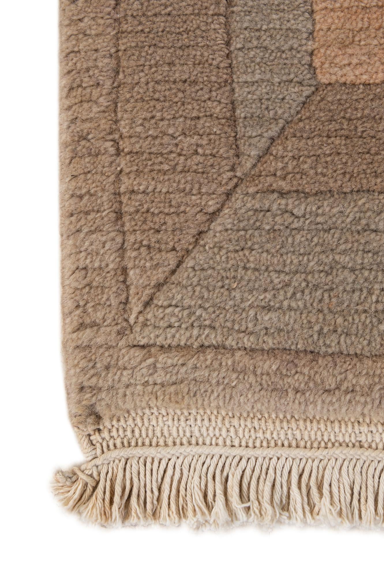 2' 1 x 3' 11 Hand Knotted Tibet Wool Runner Rug