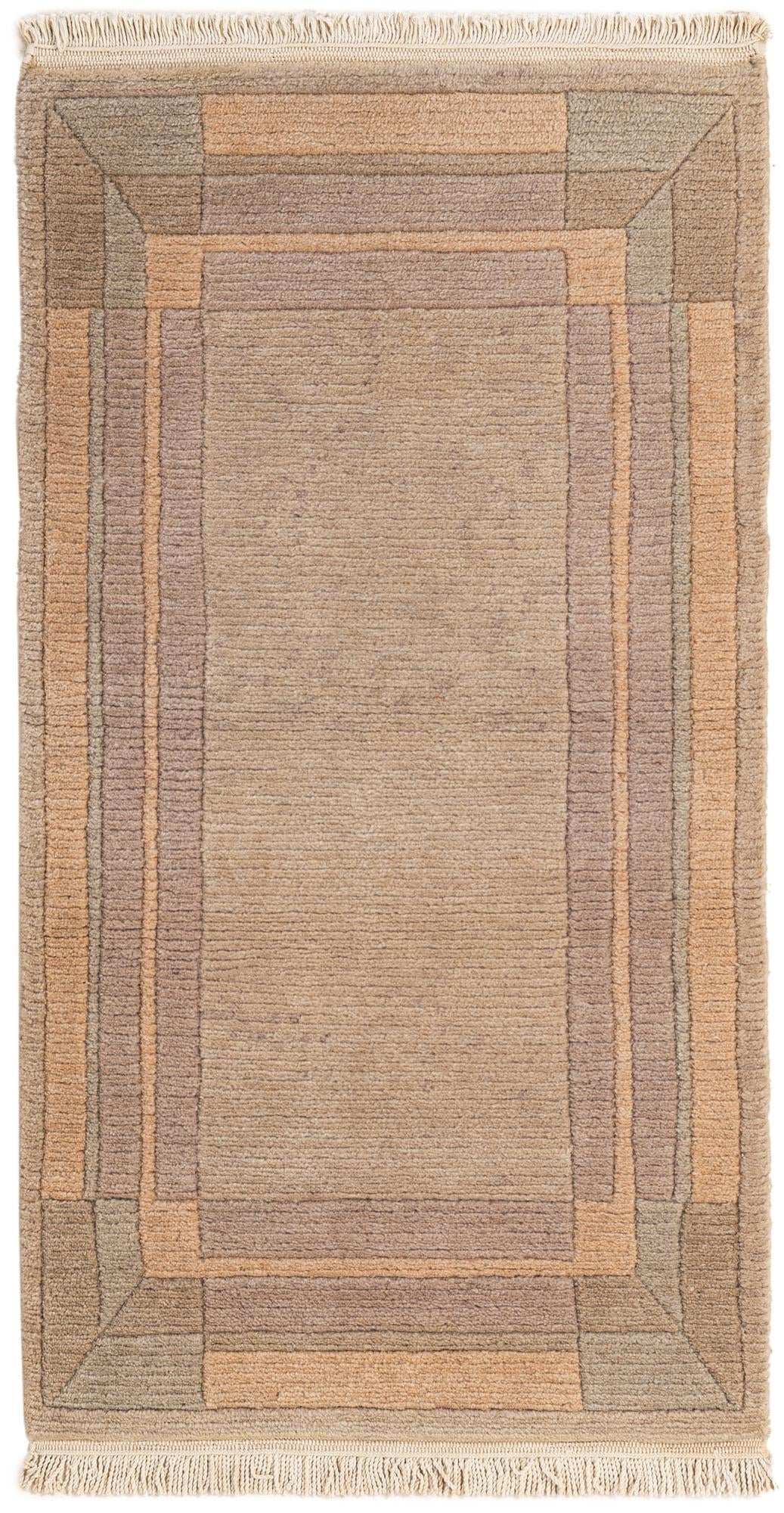 2' 1 x 3' 11 Hand Knotted Tibet Wool Runner Rug