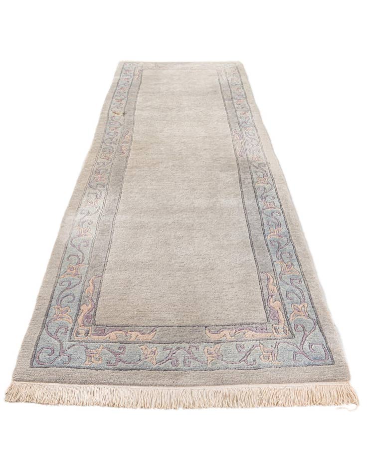 Detail image of 3' 2 x 11' 4  Hand Knotted Tibet Wool Runner Rug