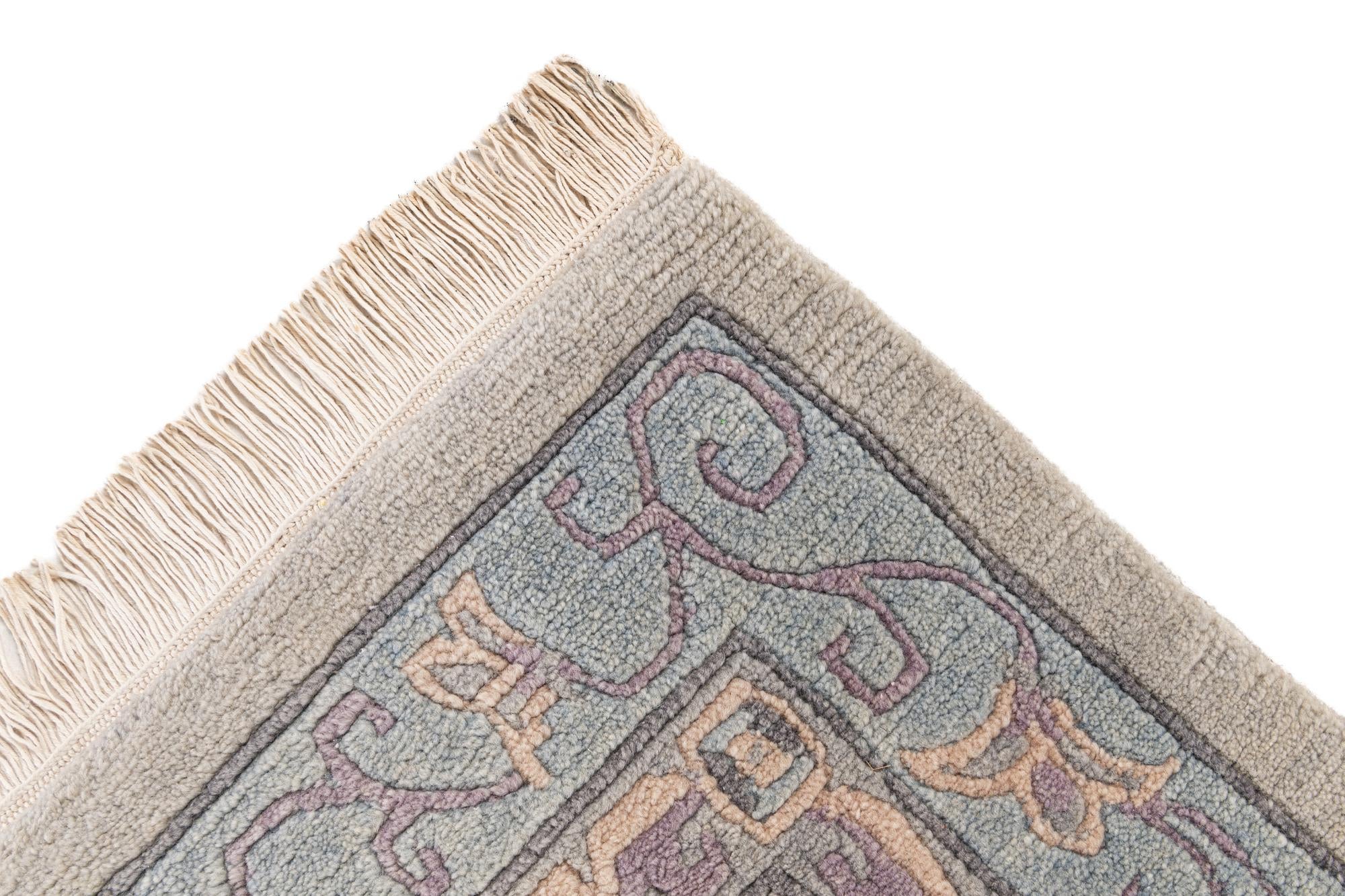 3' 2 x 11' 4 Hand Knotted Tibet Wool Runner Rug