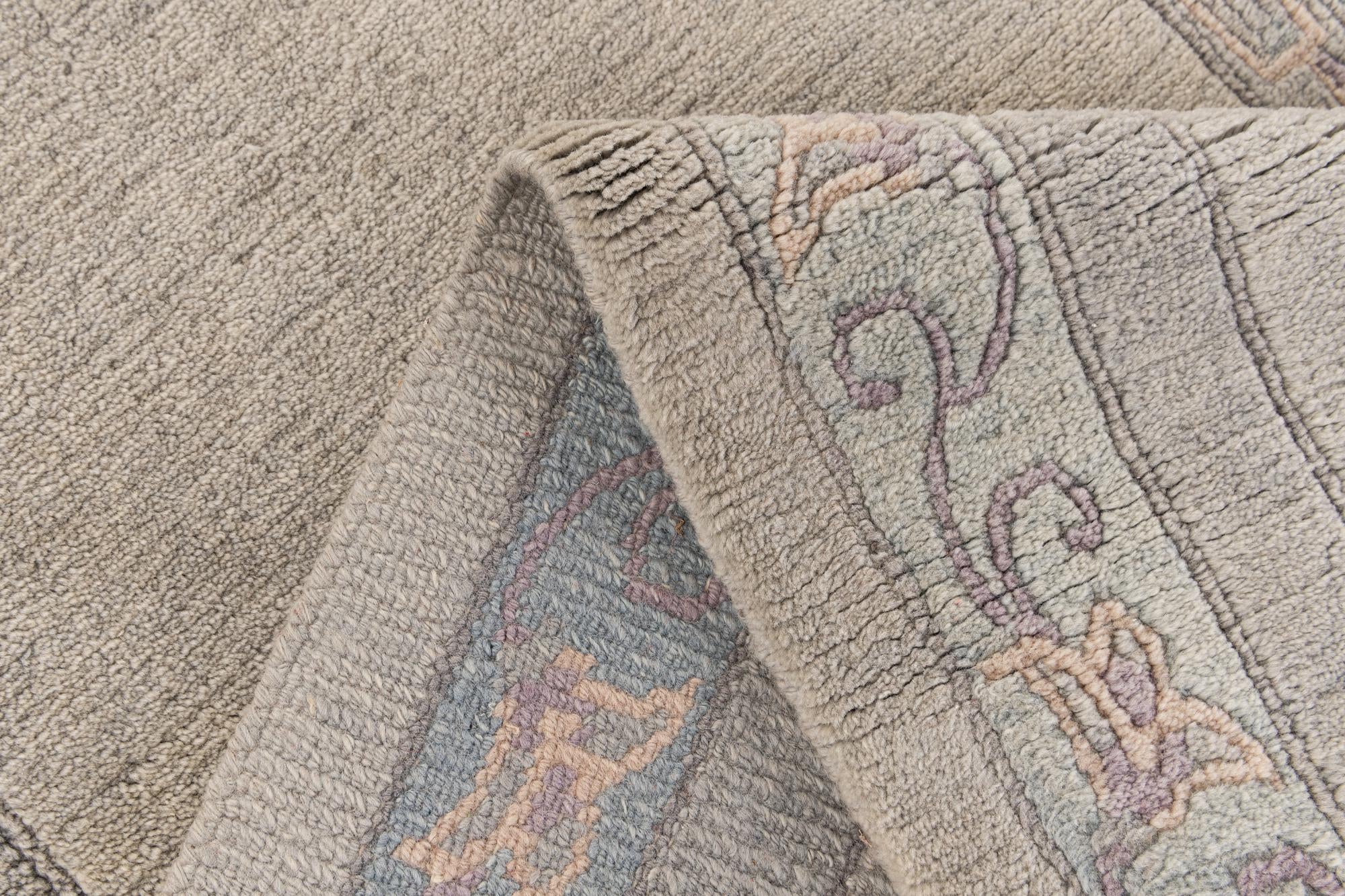 3' 2 x 11' 4 Hand Knotted Tibet Wool Runner Rug