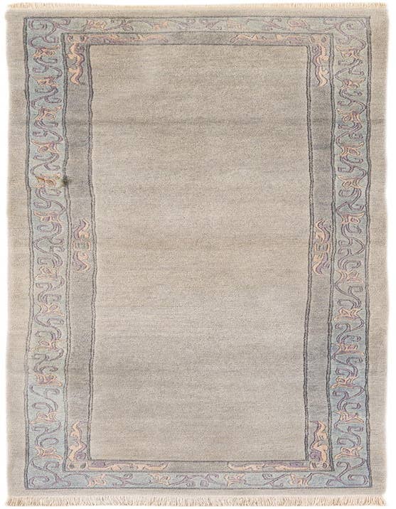 Detail image of 3' 2 x 11' 4 Hand Knotted Tibet Wool Runner Rug