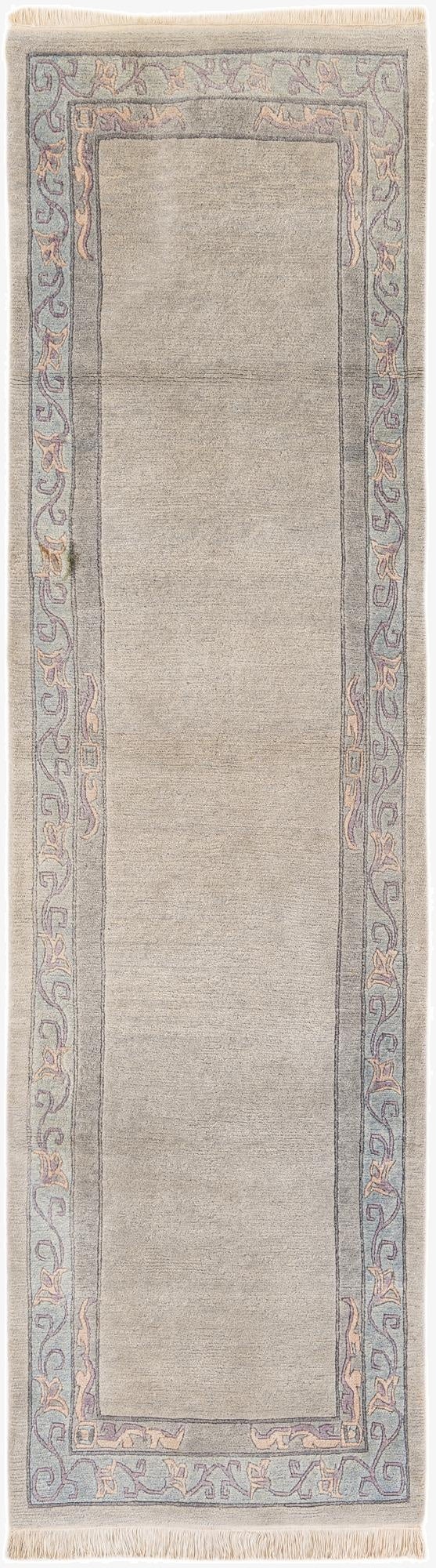 3' 2 x 11' 4  Hand Knotted Tibet Wool Runner Rug