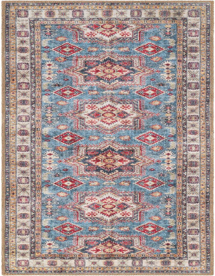 Detail image of 2' x 5' 1 Washable Timeless Runner Rug