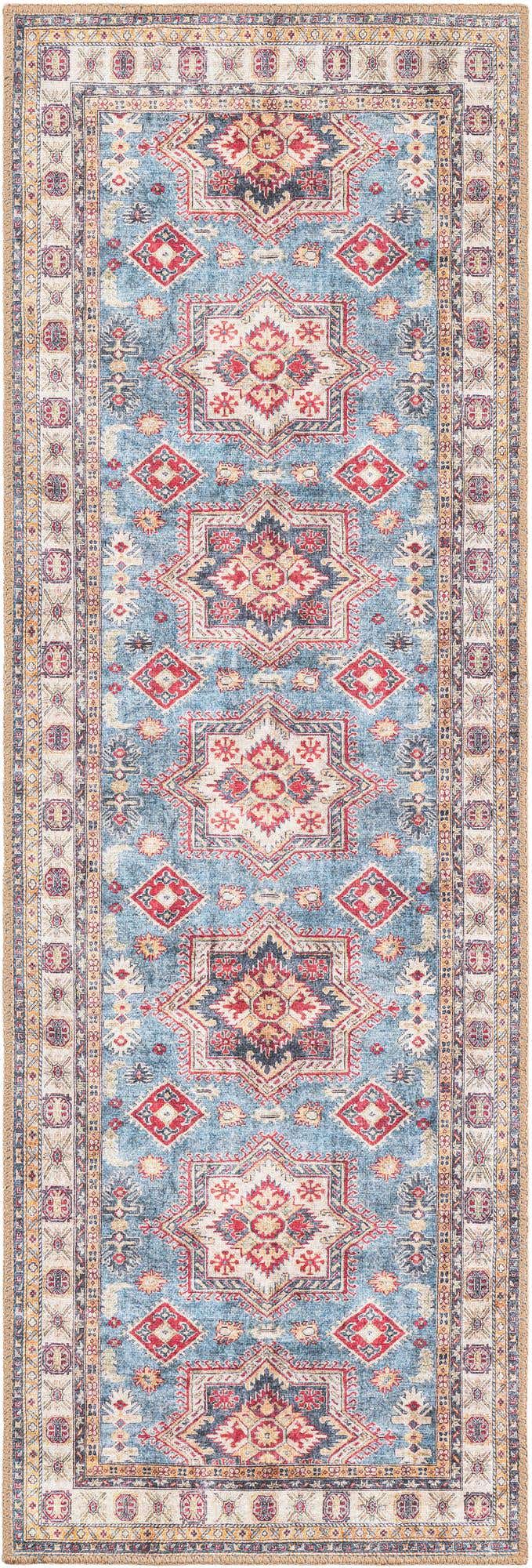 2' x 6' 1 Washable Timeless Runner Rug