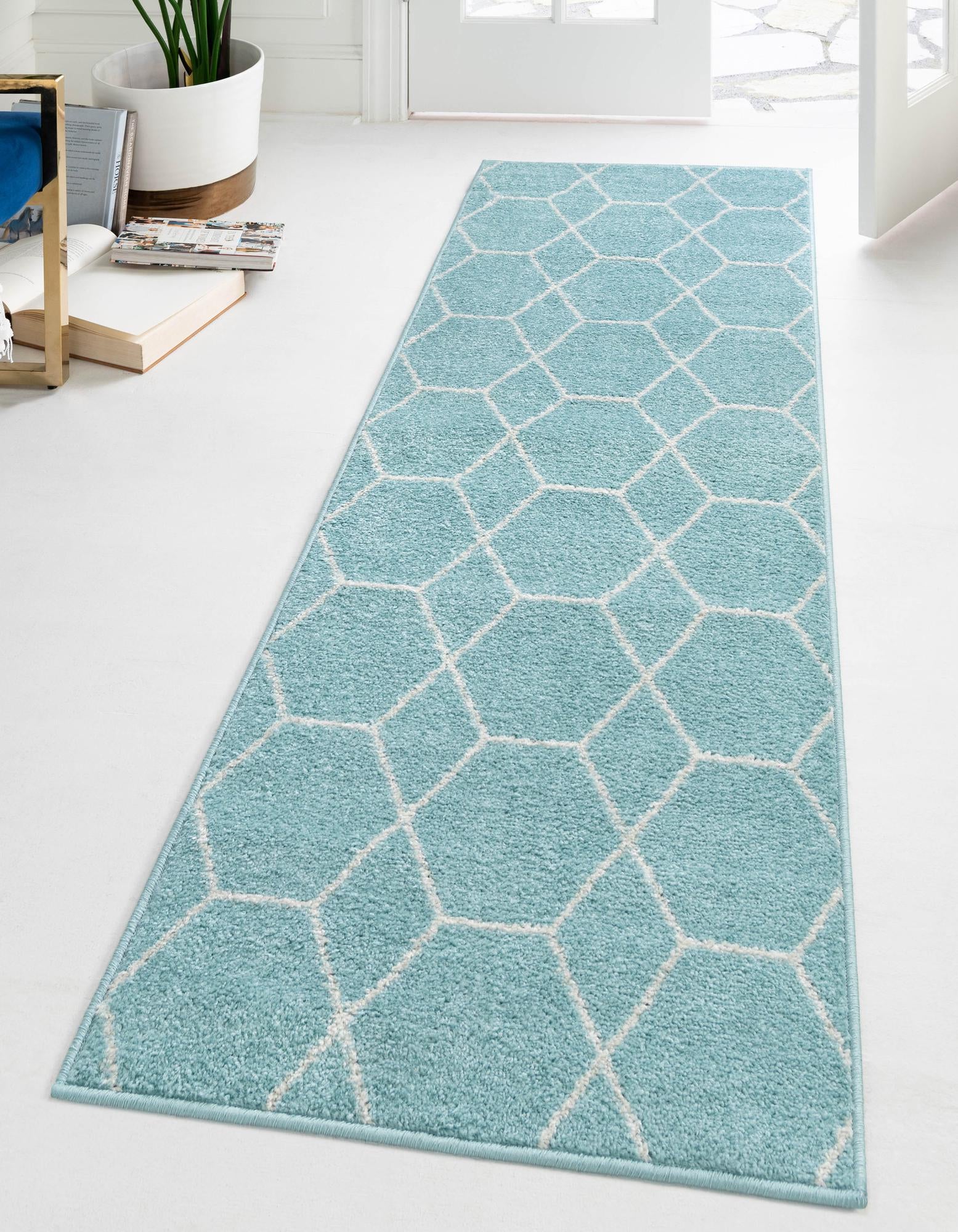 Primary image 2' x 6' Trellis Frieze Runner Rug
