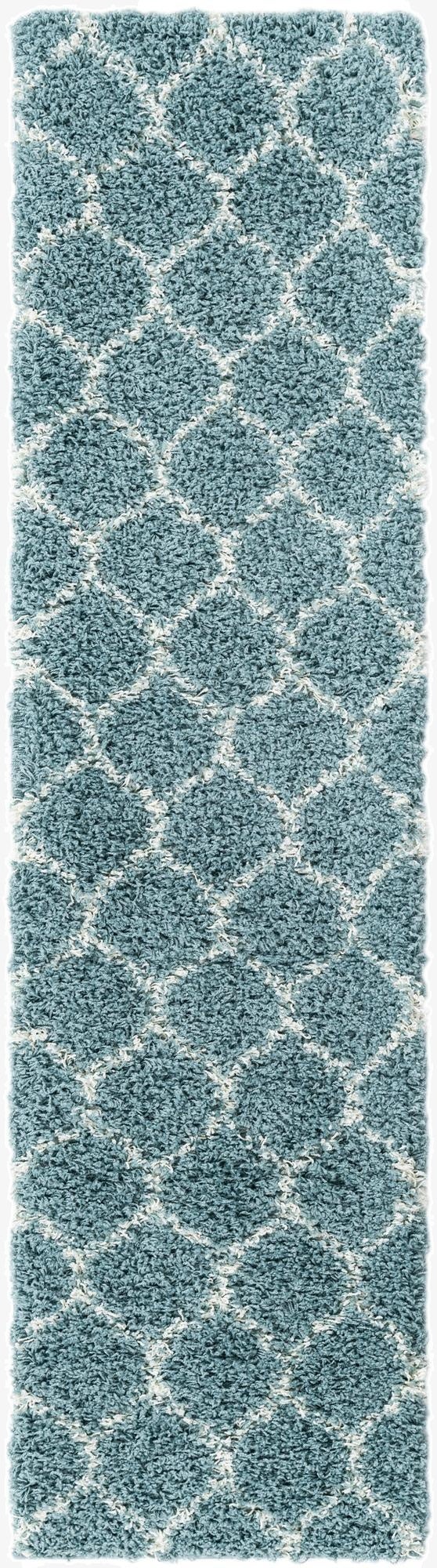 Primary image 2' 7 x 10' Trellis Shag Runner Rug
