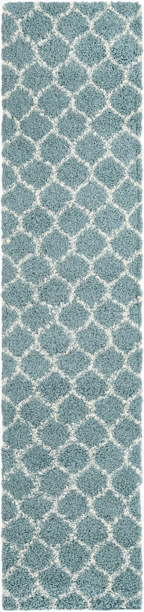 2' 7 x 12' Trellis Shag Runner Rug