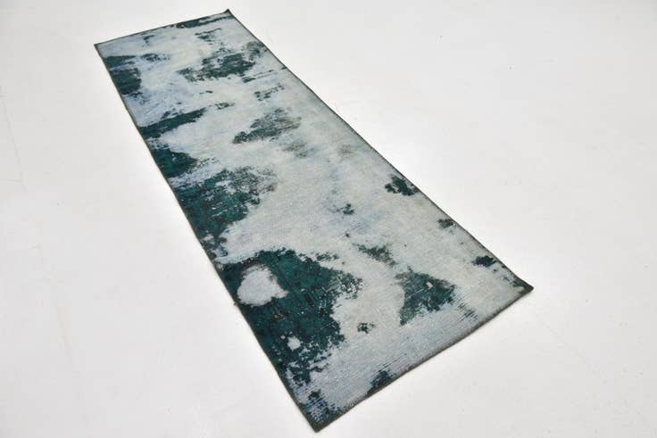 Detail image of 2' 7 x 8' Hand Knotted Ultra Vintage Persian Wool Runner Rug