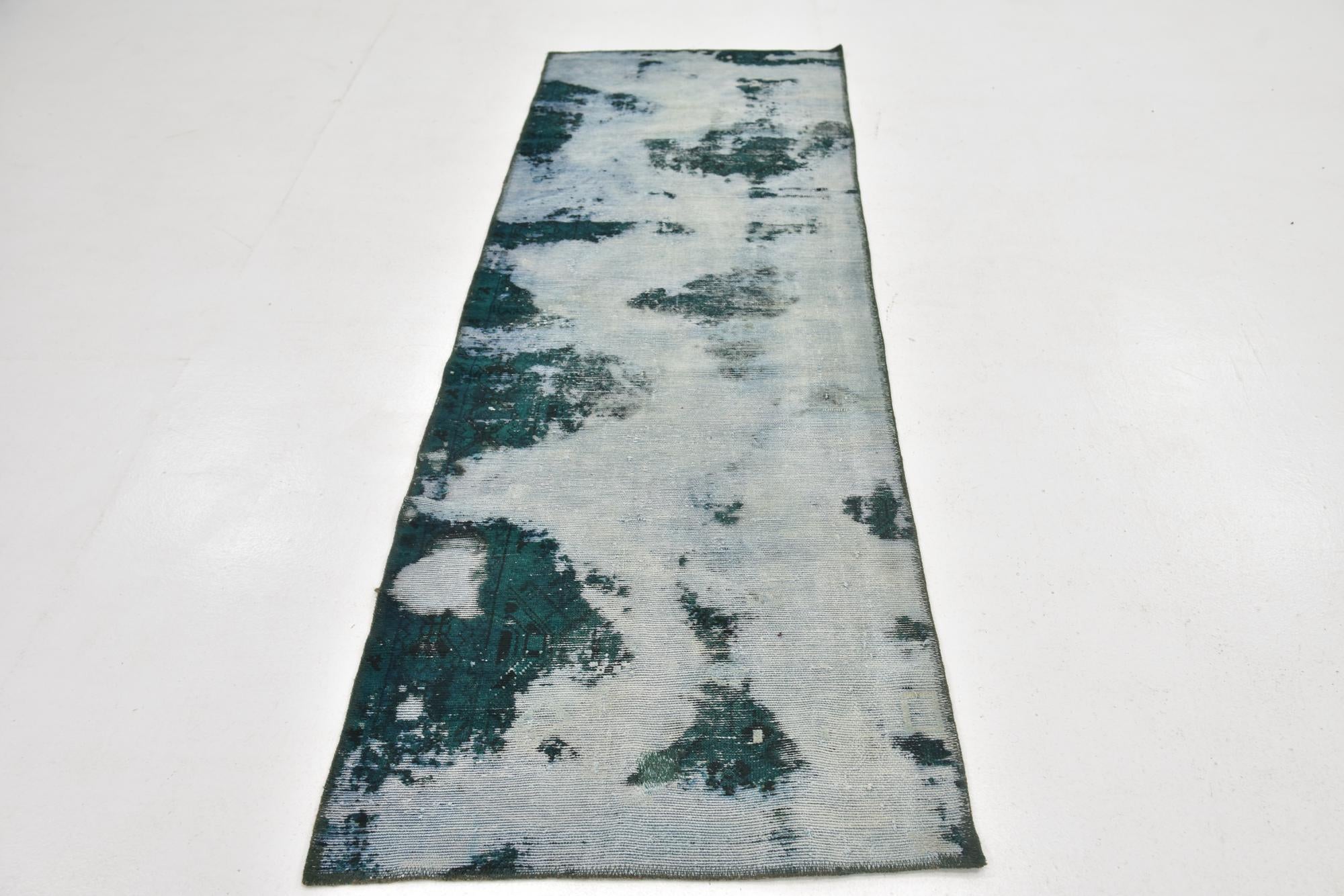 2' 7 x 8' Hand Knotted Ultra Vintage Persian Wool Runner Rug