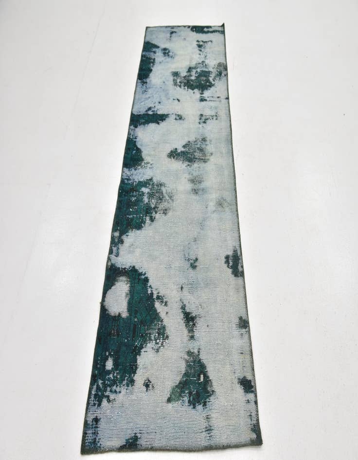 Detail image of 2' 7 x 8'  Hand Knotted Ultra Vintage Persian Wool Runner Rug