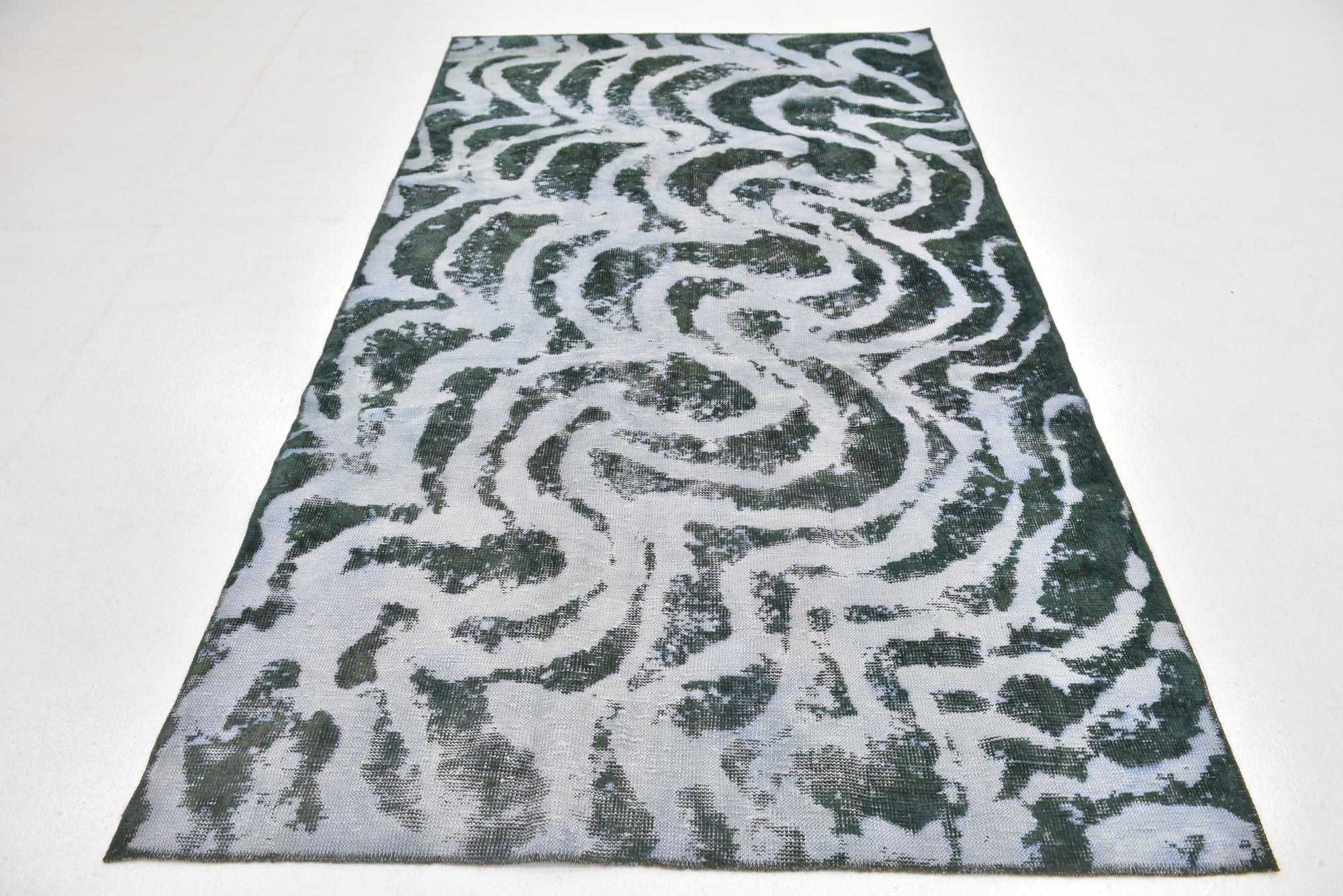 4' 6 x 8' 8 Hand Knotted Ultra Vintage Persian Wool Runner Rug