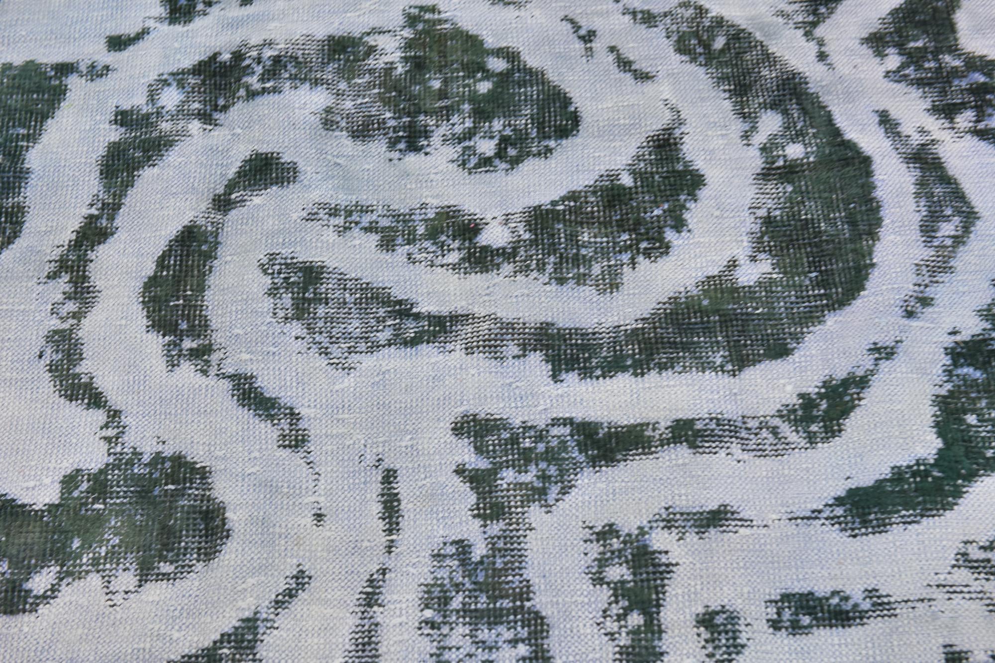 4' 6 x 8' 8 Hand Knotted Ultra Vintage Persian Wool Runner Rug
