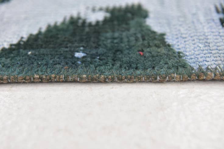 Detail image of 4' 6 x 8' 8 Hand Knotted Ultra Vintage Persian Wool Runner Rug