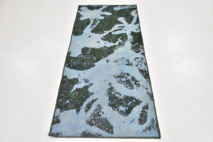 Detail image of 2' 7 x 6' Hand Knotted Ultra Vintage Persian Wool Runner Rug