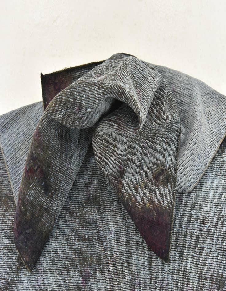 Detail image of 3' 2 x 6' 8  Hand Knotted Ultra Vintage Persian Wool Runner Rug