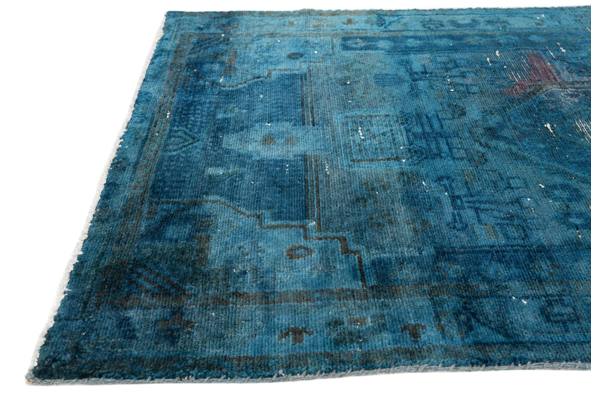 3' 7 x 13' 5 Hand Knotted Ultra Vintage Persian Wool Runner Rug