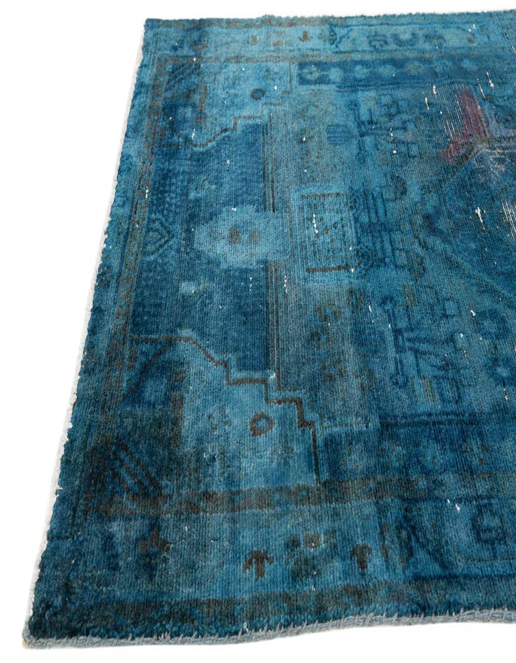 Detail image of 3' 7 x 13' 5  Hand Knotted Ultra Vintage Persian Wool Runner Rug