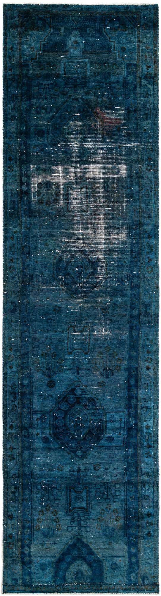 3' 7 x 13' 5 Hand Knotted Ultra Vintage Persian Wool Runner Rug