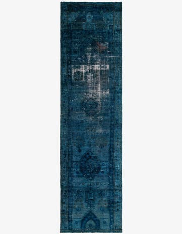 3' 7 x 13' 5 Hand Knotted Ultra Vintage Persian Wool Runner Rug