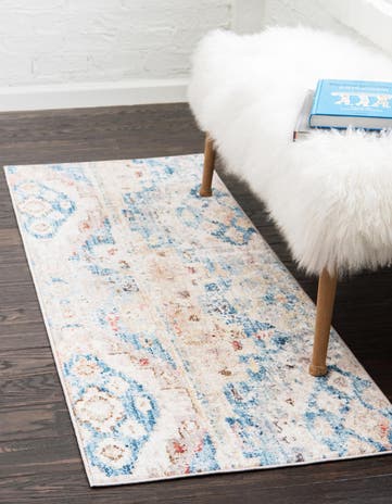 Light Blue Vega Runner Rug