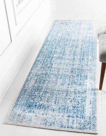 Light Blue Williamsburg Runner Rug