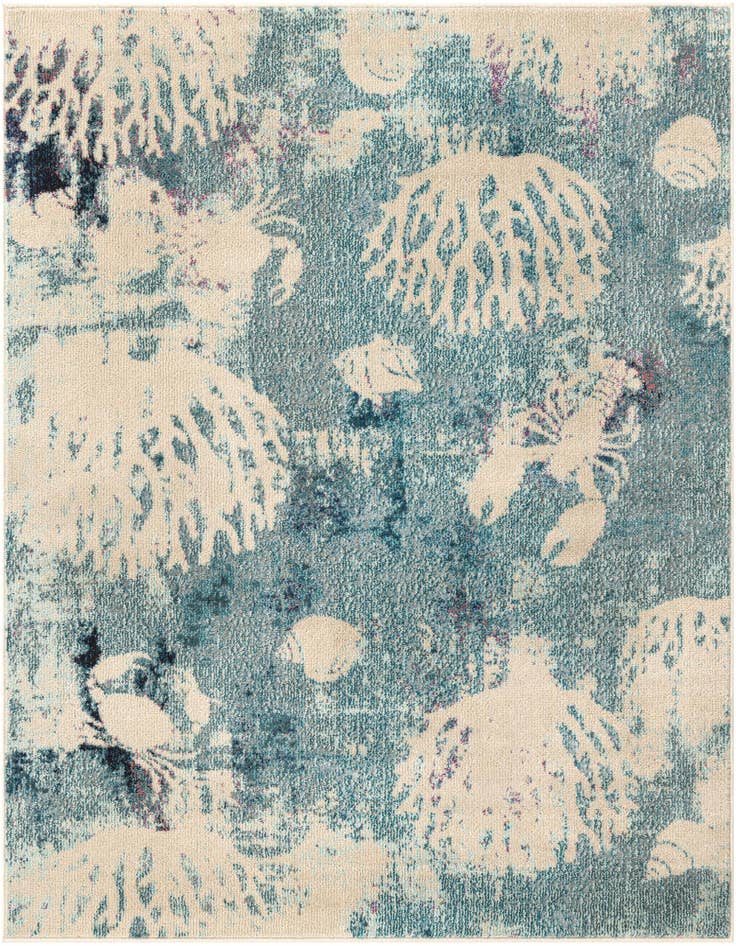 Detail image of 5' 3 x 5' 3 Washable Capri Square Rug