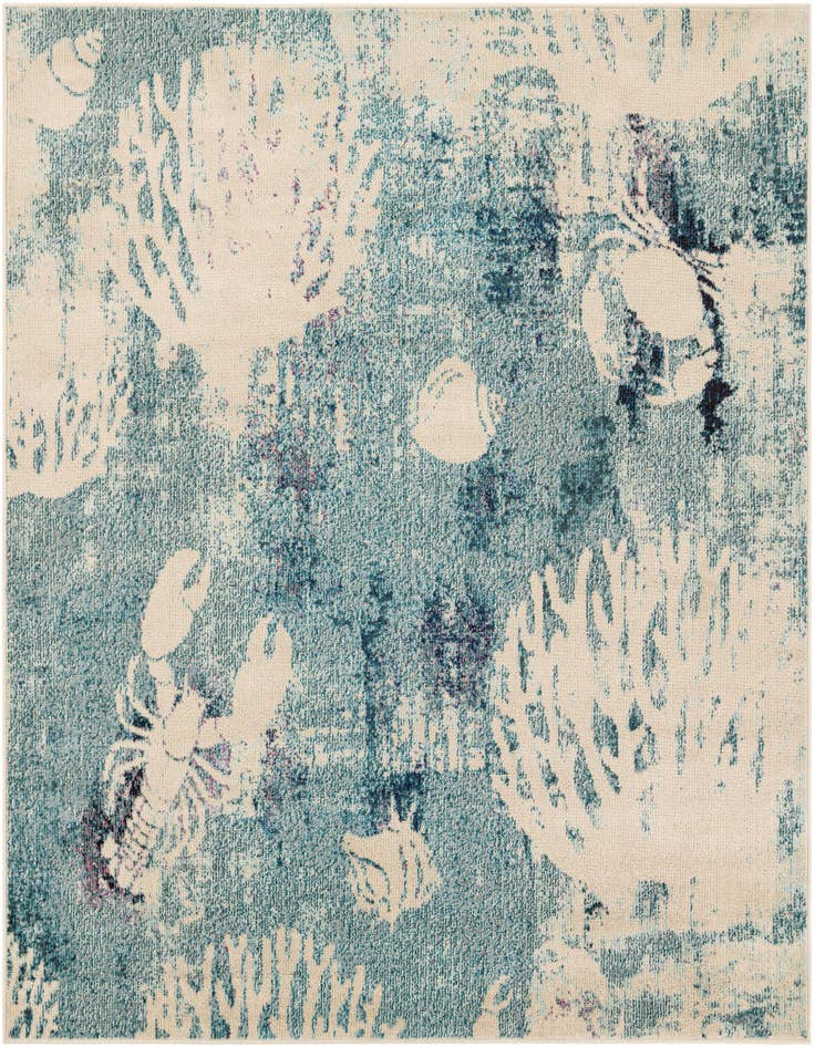 Detail image of 6' 1 x 6' 1 Washable Capri Square Rug